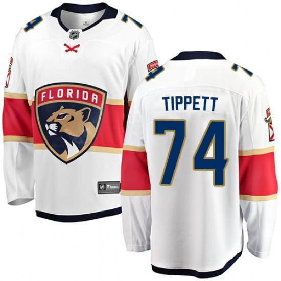 Youth Florida Panthers #74 Owen Tippett Fanatics Branded White Away Breakaway NHL Jersey Youth Florida Panthers #74 Owen Tippett Fanatics Branded White Away Breakaway NHL Jersey