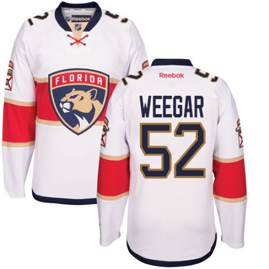 Women's Reebok Florida Panthers #52 MacKenzie Weegar Authentic White Away NHL Jersey Women's Reebok Florida Panthers #52 MacKenzie Weegar Authentic White Away NHL Jersey