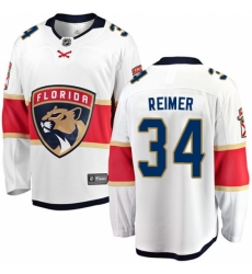 Youth Florida Panthers #34 James Reimer Fanatics Branded White Away Breakaway NHL Jersey