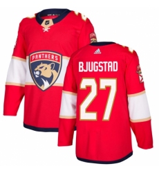 Men's Adidas Florida Panthers #27 Nick Bjugstad Authentic Red Home NHL Jersey