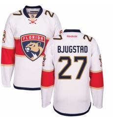 Men's Reebok Florida Panthers #27 Nick Bjugstad Authentic White Away NHL Jersey