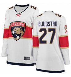 Women's Florida Panthers #27 Nick Bjugstad Authentic White Away Fanatics Branded Breakaway NHL Jersey