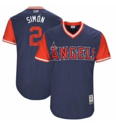 Men's Majestic Los Angeles Angels of Anaheim #2 Andrelton Simmons 