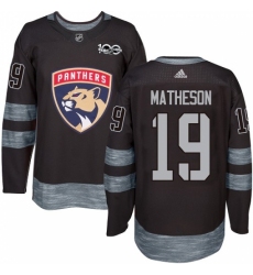 Men's Adidas Florida Panthers #19 Michael Matheson Authentic Black 1917-2017 100th Anniversary NHL Jersey