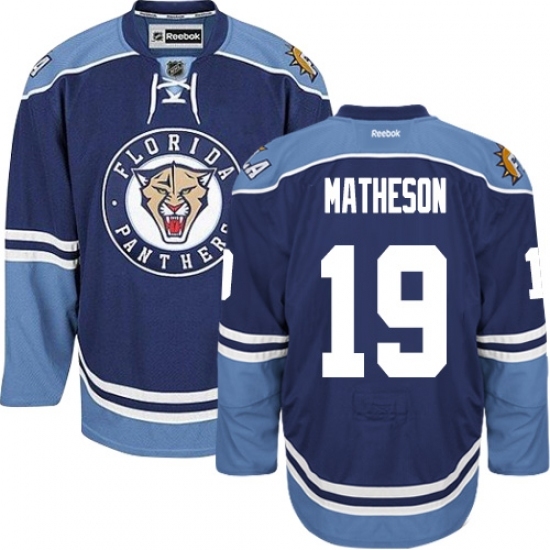 Men's Reebok Florida Panthers #19 Michael Matheson Authentic Navy Blue Third NHL Jersey Men's Reebok Florida Panthers #19 Michael Matheson Authentic Navy Blue Third NHL Jersey