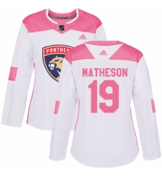 Women's Adidas Florida Panthers #19 Michael Matheson Authentic White/Pink Fashion NHL Jersey Women's Adidas Florida Panthers #19 Michael Matheson Authentic White/Pink Fashion NHL Jersey