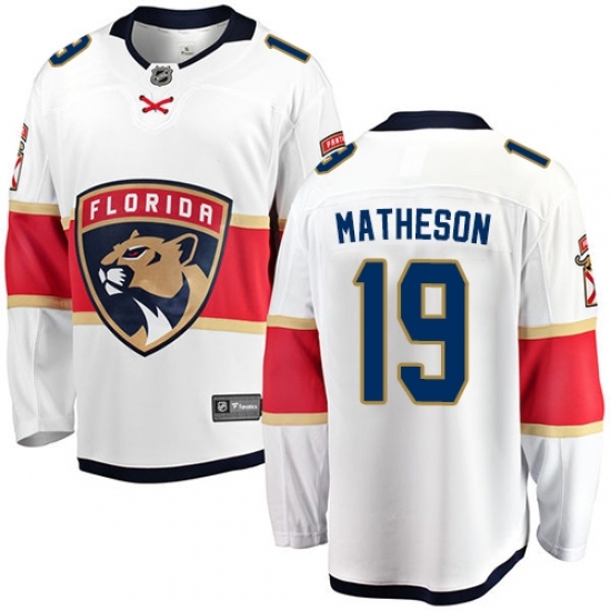 Youth Florida Panthers #19 Michael Matheson Fanatics Branded White Away Breakaway NHL Jersey Youth Florida Panthers #19 Michael Matheson Fanatics Branded White Away Breakaway NHL Jersey
