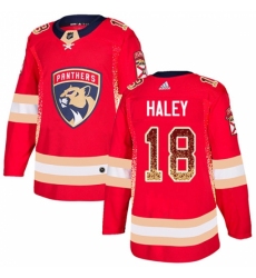 Men's Adidas Florida Panthers #18 Micheal Haley Authentic Red Drift Fashion NHL Jersey