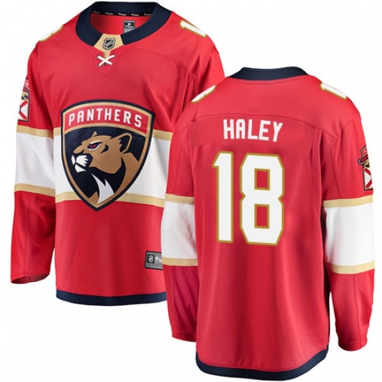Youth Florida Panthers #18 Micheal Haley Fanatics Branded Red Home Breakaway NHL Jersey Youth Florida Panthers #18 Micheal Haley Fanatics Branded Red Home Breakaway NHL Jersey