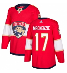 Men's Adidas Florida Panthers #17 Derek MacKenzie Authentic Red Home NHL Jersey Men's Adidas Florida Panthers #17 Derek MacKenzie Authentic Red Home NHL Jersey