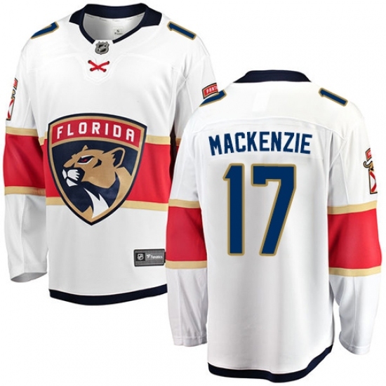 Men's Florida Panthers #17 Derek MacKenzie Fanatics Branded White Away Breakaway NHL Jersey Men's Florida Panthers #17 Derek MacKenzie Fanatics Branded White Away Breakaway NHL Jersey
