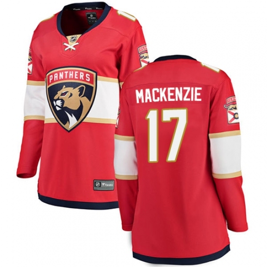 Women's Florida Panthers #17 Derek MacKenzie Fanatics Branded Red Home Breakaway NHL Jersey Women's Florida Panthers #17 Derek MacKenzie Fanatics Branded Red Home Breakaway NHL Jersey