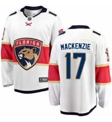 Youth Florida Panthers #17 Derek MacKenzie Fanatics Branded White Away Breakaway NHL Jersey