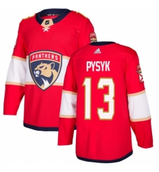 Men's Adidas Florida Panthers #13 Mark Pysyk Authentic Red Home NHL Jersey Men's Adidas Florida Panthers #13 Mark Pysyk Authentic Red Home NHL Jersey