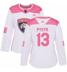 Women's Adidas Florida Panthers #13 Mark Pysyk Authentic White/Pink Fashion NHL Jersey Women's Adidas Florida Panthers #13 Mark Pysyk Authentic White/Pink Fashion NHL Jersey
