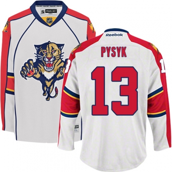 Women's Reebok Florida Panthers #13 Mark Pysyk Authentic White Away NHL Jersey Women's Reebok Florida Panthers #13 Mark Pysyk Authentic White Away NHL Jersey