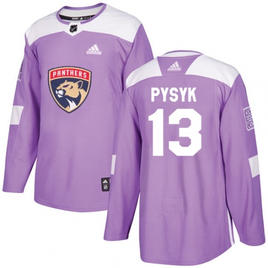 Youth Adidas Florida Panthers #13 Mark Pysyk Authentic Purple Fights Cancer Practice NHL Jersey Youth Adidas Florida Panthers #13 Mark Pysyk Authentic Purple Fights Cancer Practice NHL Jersey