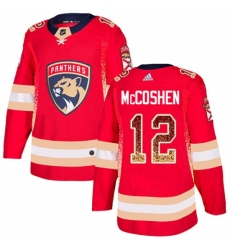 Men's Adidas Florida Panthers #12 Ian McCoshen Authentic Red Drift Fashion NHL Jersey