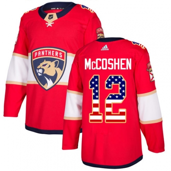 Men's Adidas Florida Panthers #12 Ian McCoshen Authentic Red USA Flag Fashion NHL Jersey Men's Adidas Florida Panthers #12 Ian McCoshen Authentic Red USA Flag Fashion NHL Jersey