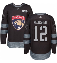 Men's Adidas Florida Panthers #12 Ian McCoshen Premier Black 1917-2017 100th Anniversary NHL Jersey