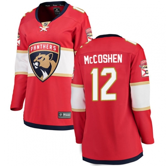 Women's Florida Panthers #12 Ian McCoshen Fanatics Branded Red Home Breakaway NHL Jersey Women's Florida Panthers #12 Ian McCoshen Fanatics Branded Red Home Breakaway NHL Jersey