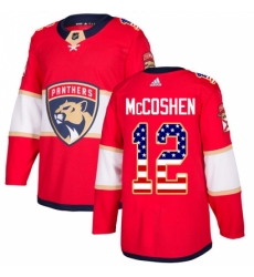 Youth Adidas Florida Panthers #12 Ian McCoshen Authentic Red USA Flag Fashion NHL Jersey