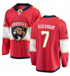 Men's Florida Panthers #7 Colton Sceviour Fanatics Branded Red Home Breakaway NHL Jersey