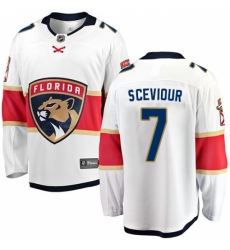 Men's Florida Panthers #7 Colton Sceviour Fanatics Branded White Away Breakaway NHL Jersey
