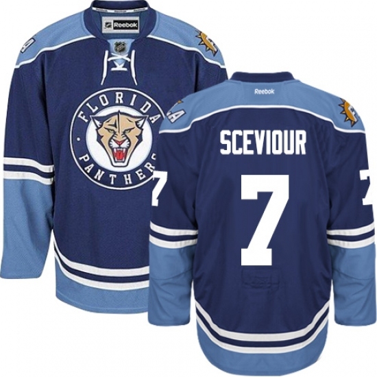 Men's Reebok Florida Panthers #7 Colton Sceviour Authentic Navy Blue Third NHL Jersey Men's Reebok Florida Panthers #7 Colton Sceviour Authentic Navy Blue Third NHL Jersey
