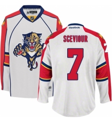 Youth Reebok Florida Panthers #7 Colton Sceviour Authentic White Away NHL Jersey