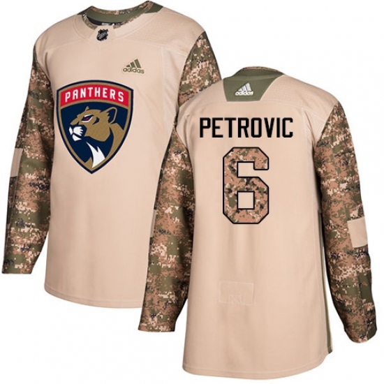 Men's Adidas Florida Panthers #6 Alex Petrovic Authentic Camo Veterans Day Practice NHL Jersey Men's Adidas Florida Panthers #6 Alex Petrovic Authentic Camo Veterans Day Practice NHL Jersey