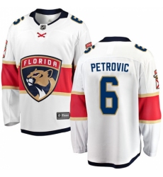 Men's Florida Panthers #6 Alex Petrovic Fanatics Branded White Away Breakaway NHL Jersey