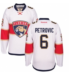 Youth Reebok Florida Panthers #6 Alex Petrovic Authentic White Away NHL Jersey