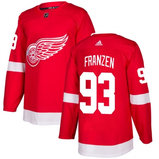 Men's Adidas Detroit Red Wings #93 Johan Franzen Authentic Red Home NHL Jersey Men's Adidas Detroit Red Wings #93 Johan Franzen Authentic Red Home NHL Jersey