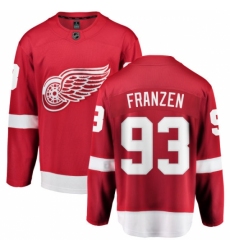Men's Detroit Red Wings #93 Johan Franzen Fanatics Branded Red Home Breakaway NHL Jersey