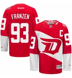 Men's Reebok Detroit Red Wings #93 Johan Franzen Authentic Red 2016 Stadium Series NHL Jersey