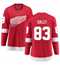 Women's Detroit Red Wings #83 Trevor Daley Fanatics Branded Red Home Breakaway NHL Jersey