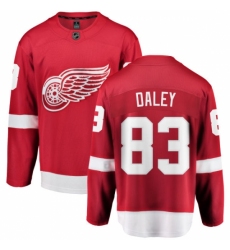 Youth Detroit Red Wings #83 Trevor Daley Fanatics Branded Red Home Breakaway NHL Jersey