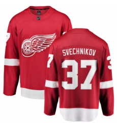 Men's Detroit Red Wings #37 Evgeny Svechnikov Fanatics Branded Red Home Breakaway NHL Jersey