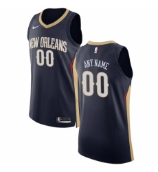 Men's New Orleans Pelicans Nike Navy Authentic Custom Jersey - Icon Edition