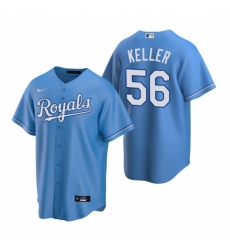 Men's Nike Kansas City Royals #56 Brad Keller Light Blue Alternate Stitched Baseball Jersey