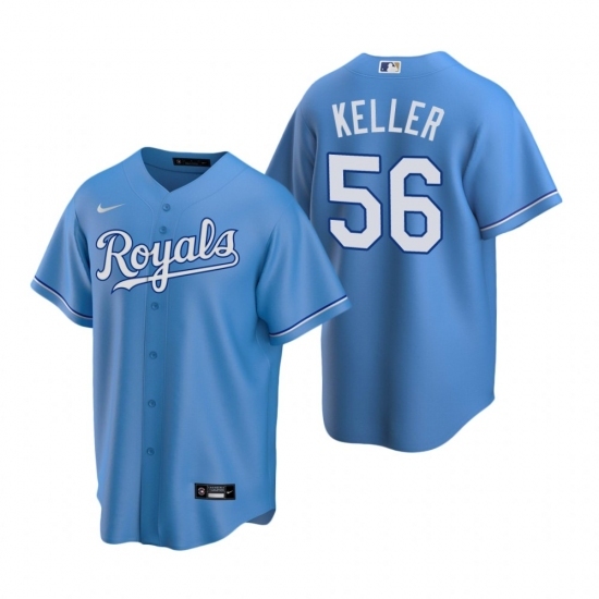 Men's Nike Kansas City Royals #56 Brad Keller Light Blue Alternate Stitched Baseball Jersey Men's Nike Kansas City Royals #56 Brad Keller Light Blue Alternate Stitched Baseball Jersey