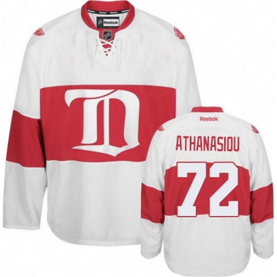Women's Reebok Detroit Red Wings #72 Andreas Athanasiou Authentic White Third NHL Jersey Women's Reebok Detroit Red Wings #72 Andreas Athanasiou Authentic White Third NHL Jersey