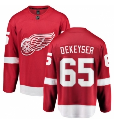 Youth Detroit Red Wings #65 Danny DeKeyser Fanatics Branded Red Home Breakaway NHL Jersey