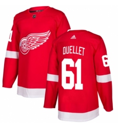 Men's Adidas Detroit Red Wings #61 Xavier Ouellet Authentic Red Home NHL Jersey