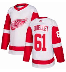 Men's Adidas Detroit Red Wings #61 Xavier Ouellet Authentic White Away NHL Jersey