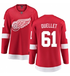 Women's Detroit Red Wings #61 Xavier Ouellet Fanatics Branded Red Home Breakaway NHL Jersey