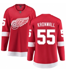 Women's Detroit Red Wings #55 Niklas Kronwall Fanatics Branded Red Home Breakaway NHL Jersey