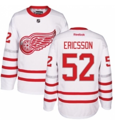 Men's Reebok Detroit Red Wings #52 Jonathan Ericsson Authentic White 2017 Centennial Classic NHL Jersey Men's Reebok Detroit Red Wings #52 Jonathan Ericsson Authentic White 2017 Centennial Classic NHL Jersey