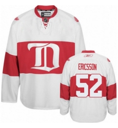 Men's Reebok Detroit Red Wings #52 Jonathan Ericsson Authentic White Third NHL Jersey